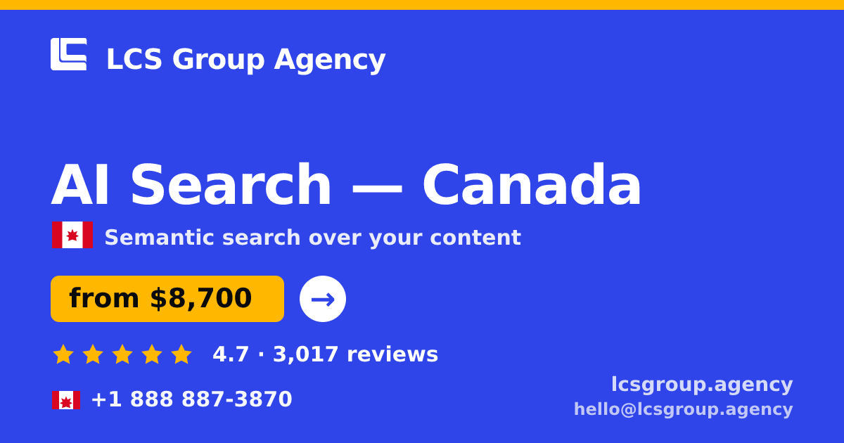 AI Search in Calgary — from $9,200, rated 4.6/5 by 2086 clients. LCS Group Agency.