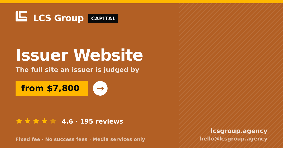Issuer Website — from $7,800, rated 4.6/5 across 195 reviews. LCS Group Agency.