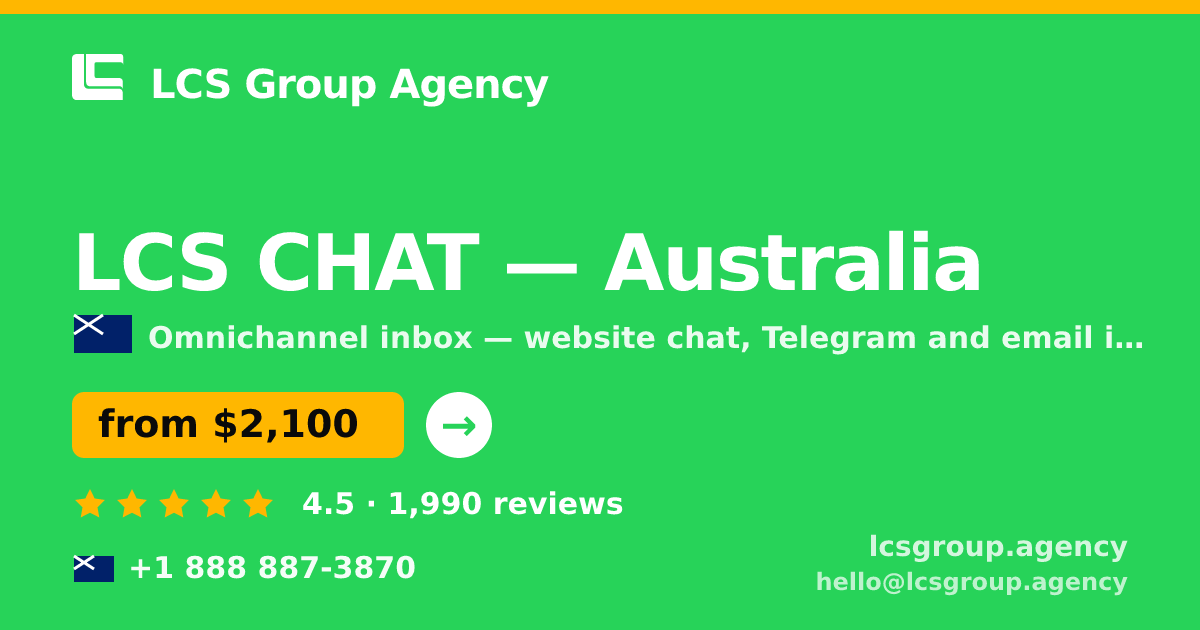 LCS CHAT in Perth — from $1,800/mo, rated 4.8/5 by 2454 clients. LCS Group Agency.