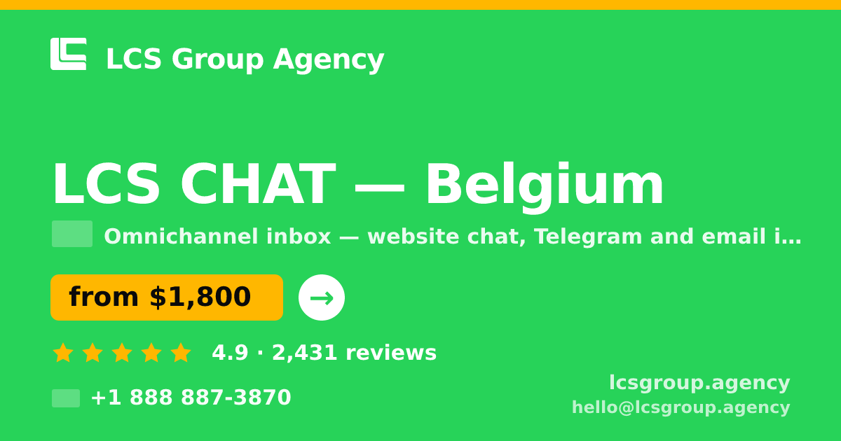 LCS CHAT in Antwerp — from $2,000/mo, rated 4.8/5 by 1095 clients. LCS Group Agency.