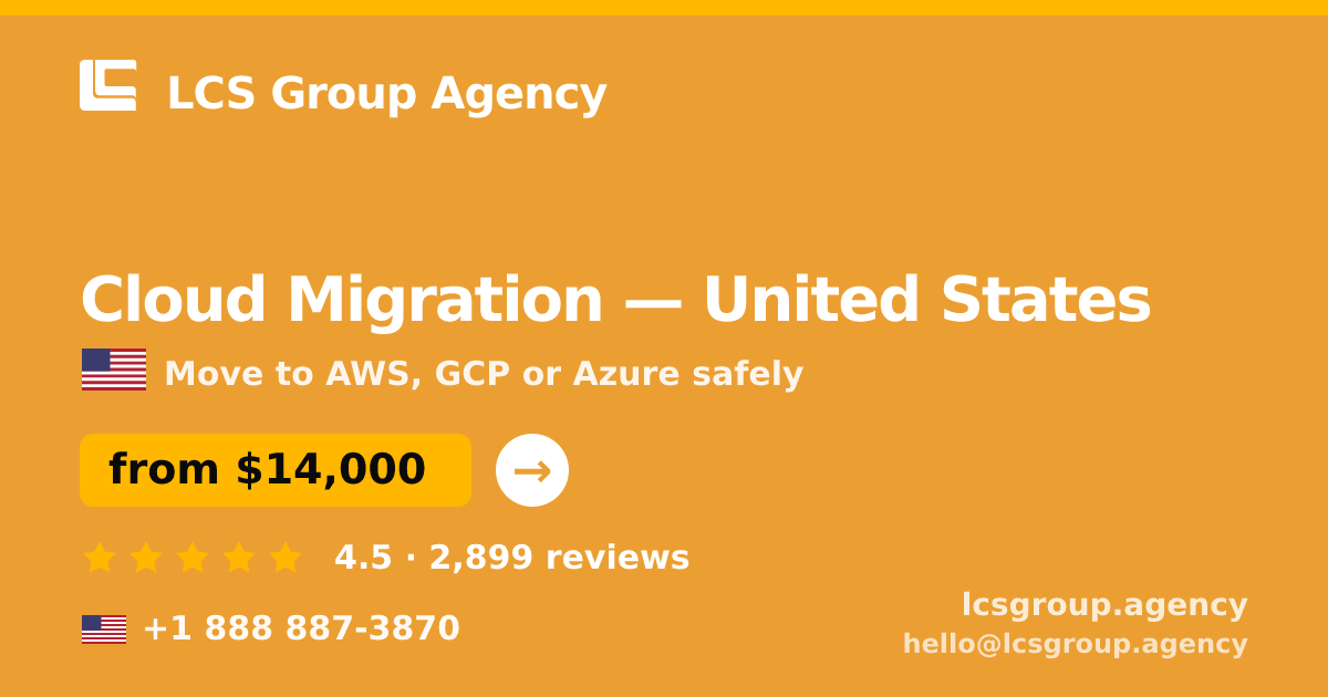 Cloud Migration in Detroit — from $12,500, rated 4.7/5 by 2540 clients. LCS Group Agency.