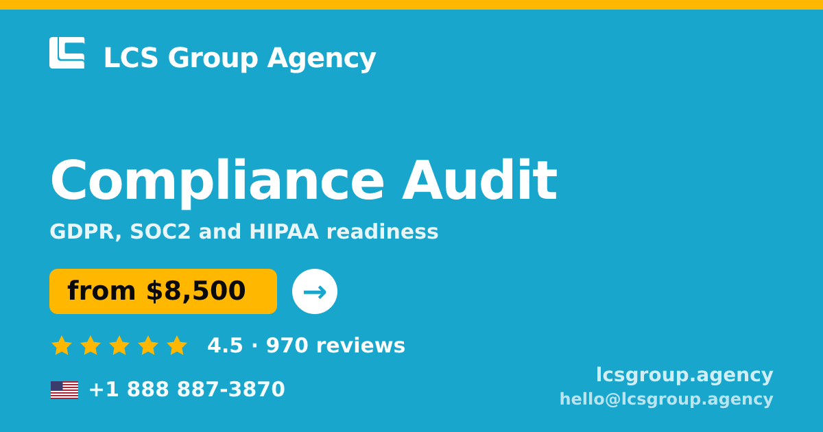 Compliance Audit in the USA — from $8,500, rated 4.5/5 by 970 clients. LCS Group Agency.