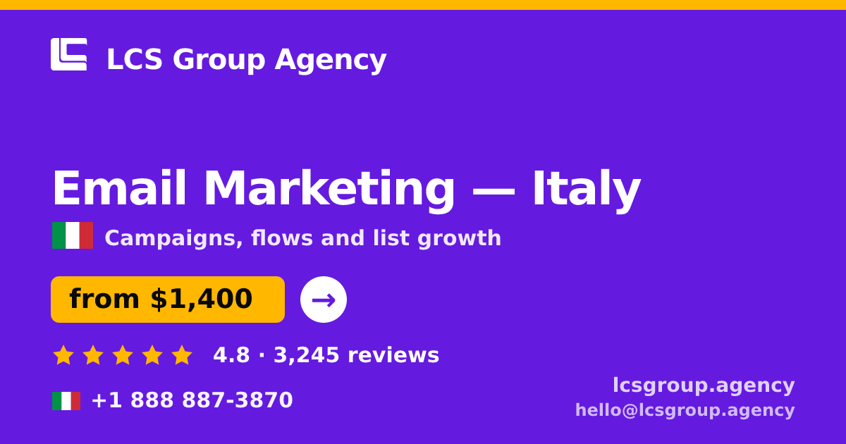 Email Marketing in Naples — from $1,100/mo, rated 4.5/5 by 582 clients. LCS Group Agency.