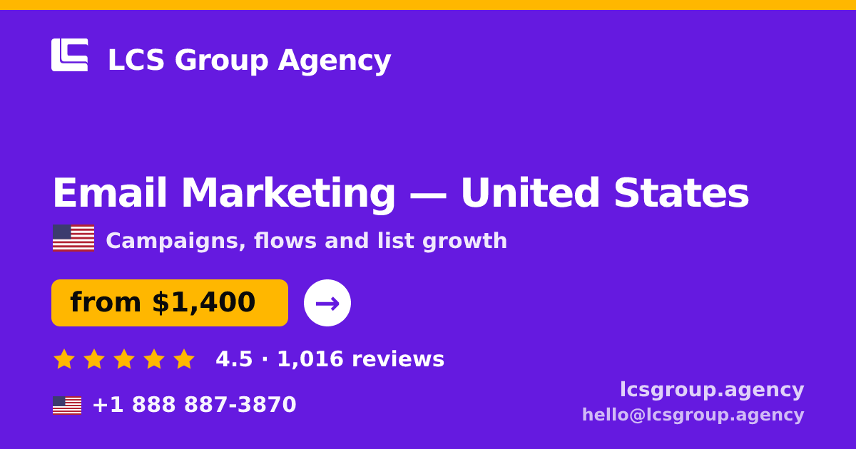 Email Marketing in San Antonio — from $1,300/mo, rated 4.5/5 by 786 clients. LCS Group Agency.
