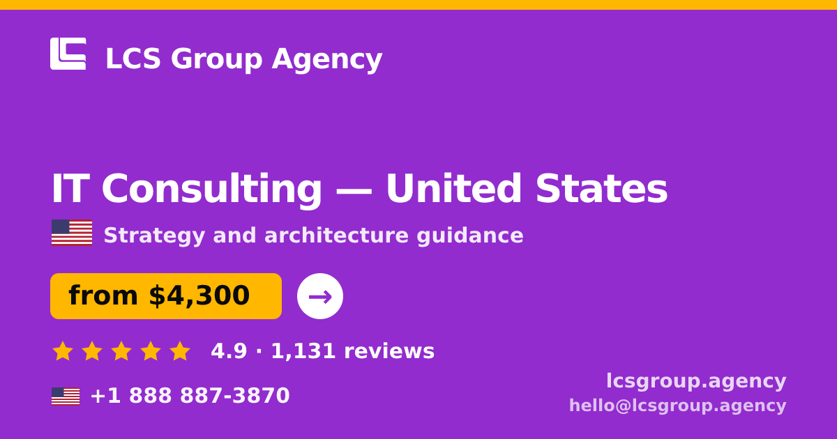 IT Consulting in Seattle — from $4,400, rated 4.7/5 by 977 clients. LCS Group Agency.