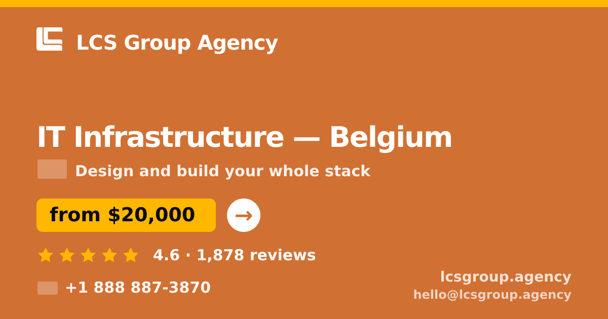 IT Infrastructure in Brussels — from $24,000, rated 4.7/5 by 1595 clients. LCS Group Agency.