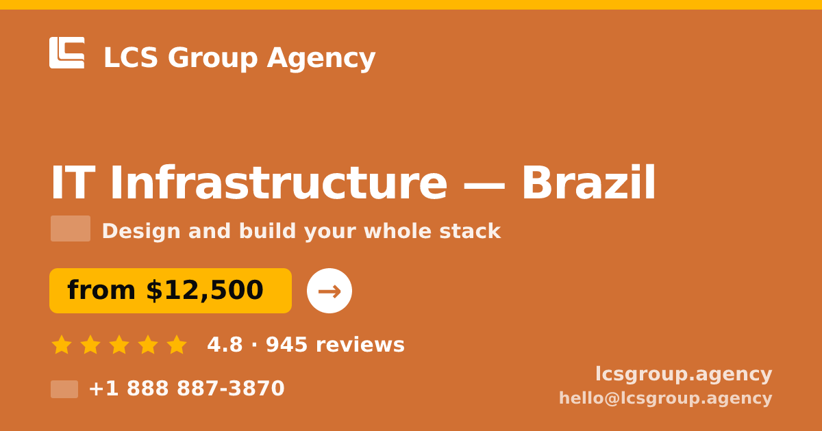 IT Infrastructure in Rio de Janeiro — from $10,000, rated 4.9/5 by 3143 clients. LCS Group Agency.