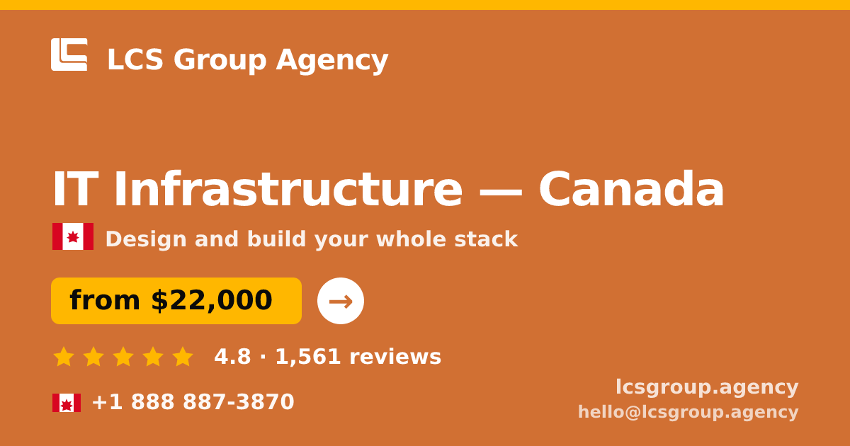 IT Infrastructure in Calgary — from $21,000, rated 4.6/5 by 1500 clients. LCS Group Agency.