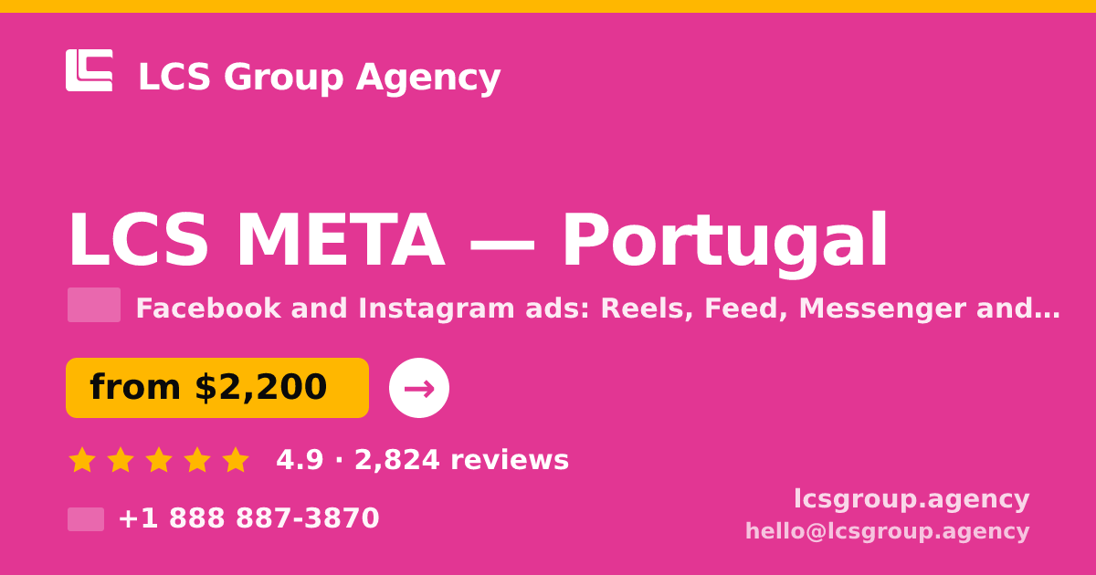 LCS META in Lisbon — from $2,300/mo, rated 4.7/5 by 1291 clients. LCS Group Agency.