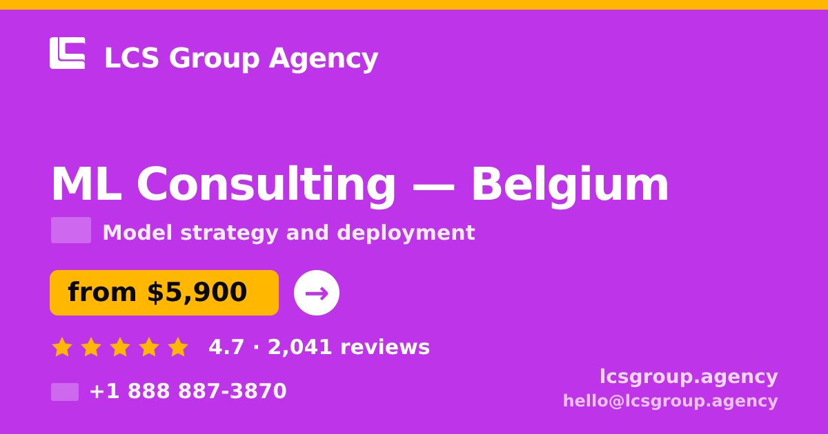 ML Consulting in Antwerp — from $6,000, rated 4.8/5 by 1807 clients. LCS Group Agency.