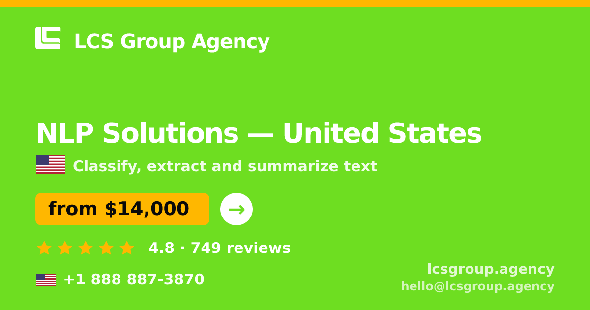 NLP Solutions in Philadelphia — from $12,500, rated 4.8/5 by 3185 clients. LCS Group Agency.