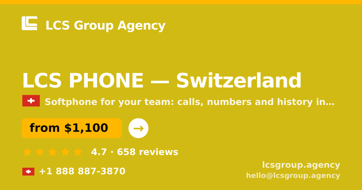 LCS PHONE in Basel — from $1,100/mo, rated 5/5 by 3043 clients. LCS Group Agency.