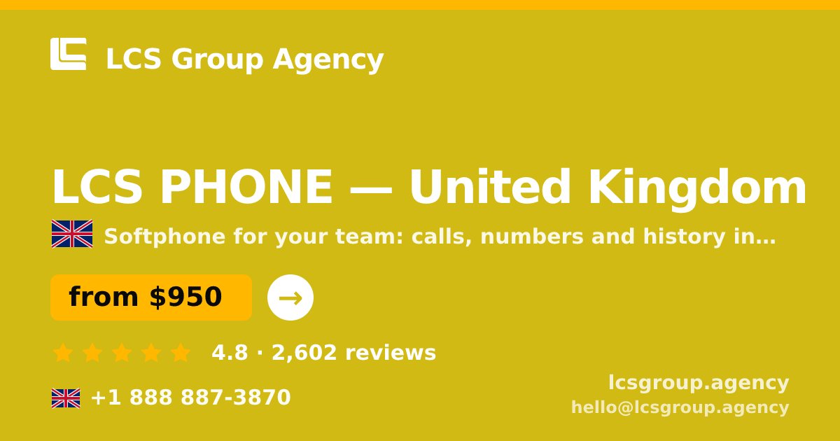 LCS PHONE in Liverpool — from $900/mo, rated 5/5 by 1180 clients. LCS Group Agency.