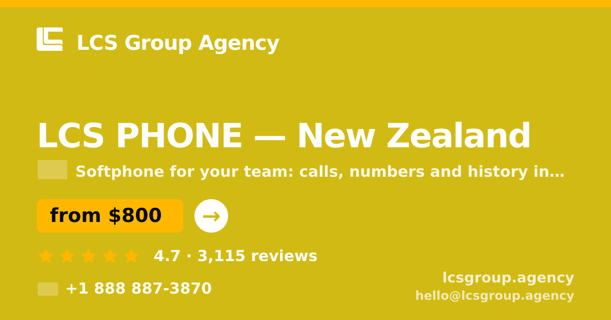 LCS PHONE in Wellington — from $950/mo, rated 5/5 by 1363 clients. LCS Group Agency.