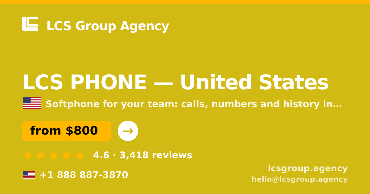 LCS PHONE in San Diego — from $950/mo, rated 4.6/5 by 2339 clients. LCS Group Agency.