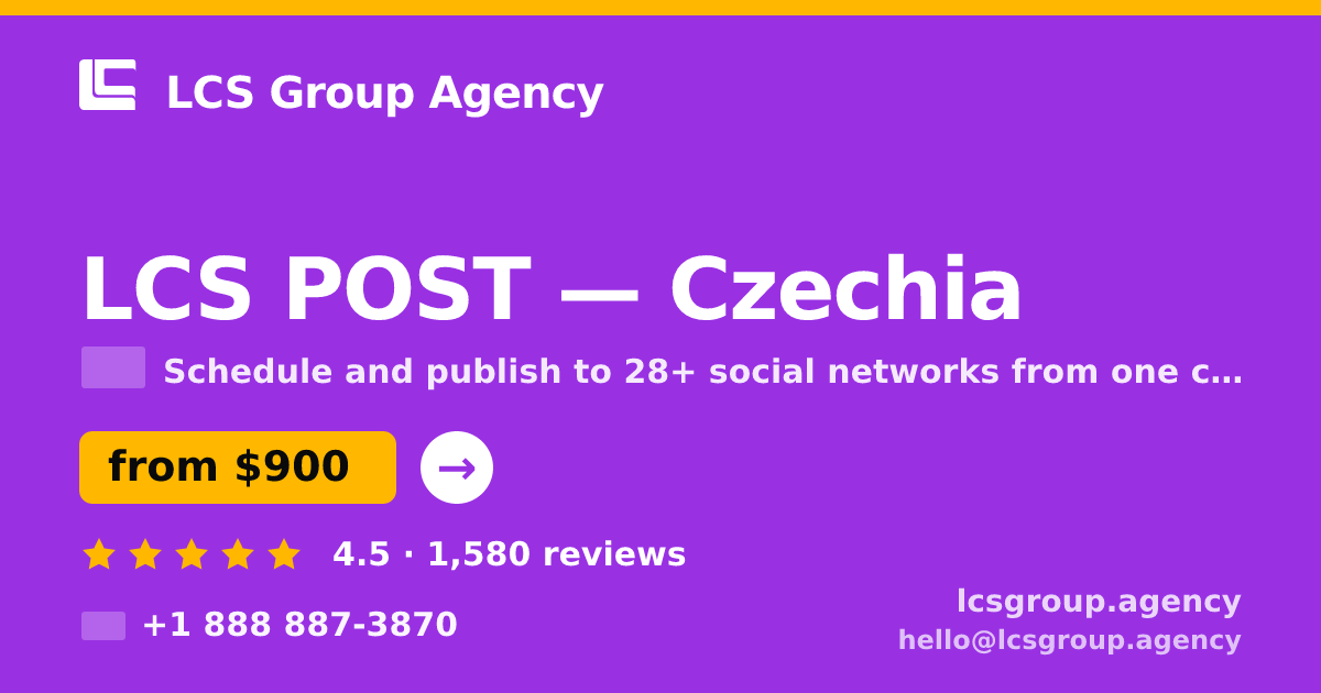 LCS POST in Czechia — from $900/mo, rated 4.5/5 by 1580 clients. LCS Group Agency.