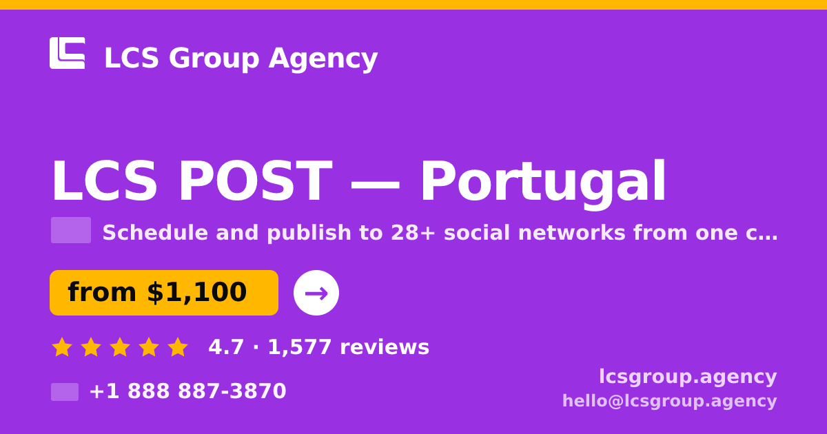 LCS POST in Porto — from $1,000/mo, rated 4.7/5 by 3382 clients. LCS Group Agency.