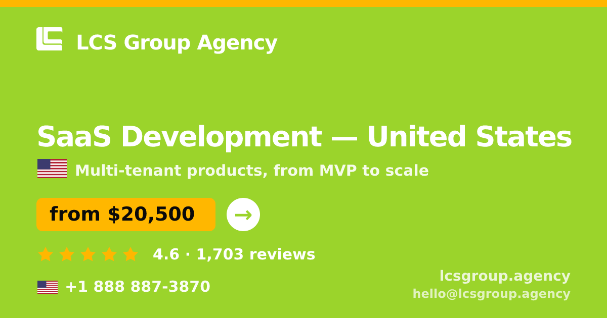 SaaS Development in Charlotte — from $28,000, rated 4.8/5 by 2024 clients. LCS Group Agency.