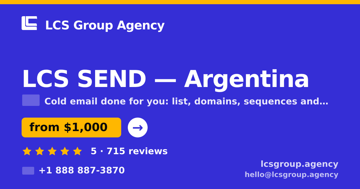 LCS SEND in Argentina — from $1,000/mo, rated 5/5 by 715 clients. LCS Group Agency.