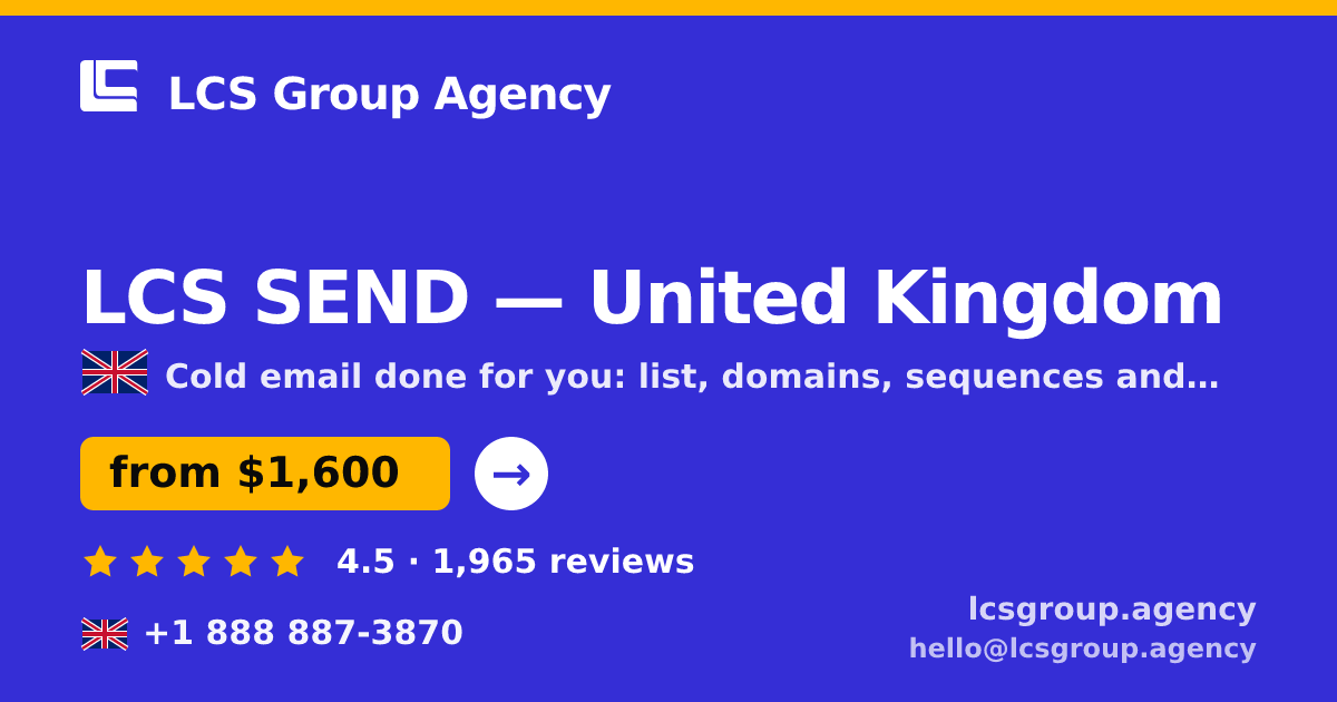 LCS SEND in United Kingdom — from $1,600/mo, rated 4.5/5 by 1965 clients. LCS Group Agency.