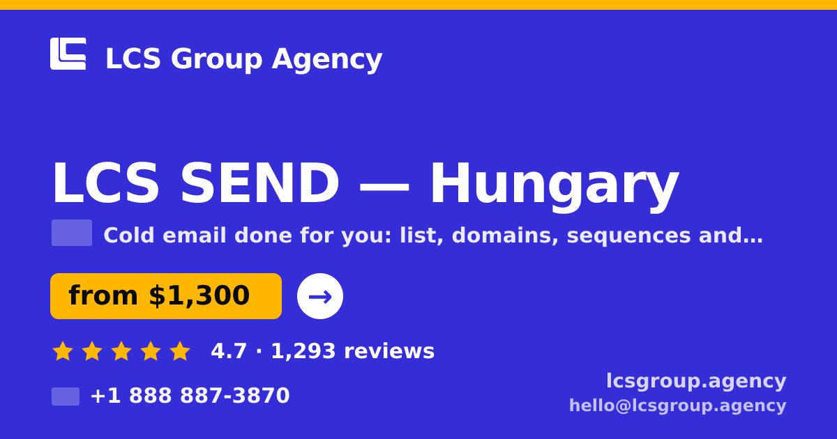 LCS SEND in Hungary — from $1,300/mo, rated 4.7/5 by 1293 clients. LCS Group Agency.