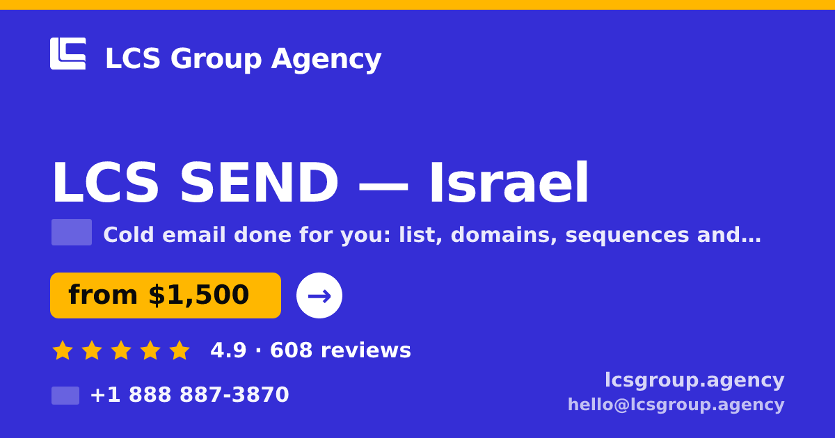 LCS SEND in Israel — from $1,500/mo, rated 4.9/5 by 608 clients. LCS Group Agency.