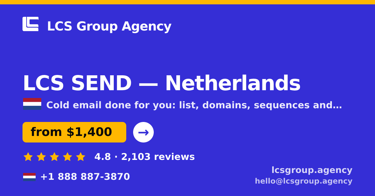 LCS SEND in Rotterdam — from $1,800/mo, rated 4.7/5 by 2488 clients. LCS Group Agency.
