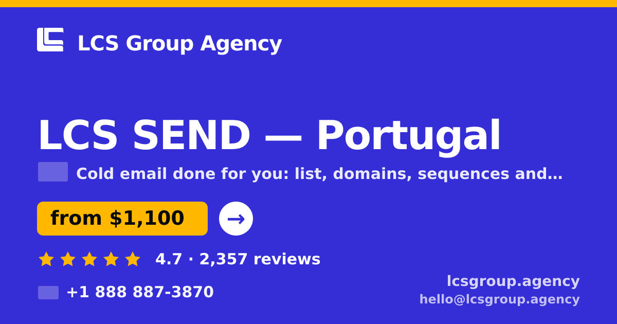 LCS SEND in Portugal — from $1,100/mo, rated 4.7/5 by 2357 clients. LCS Group Agency.
