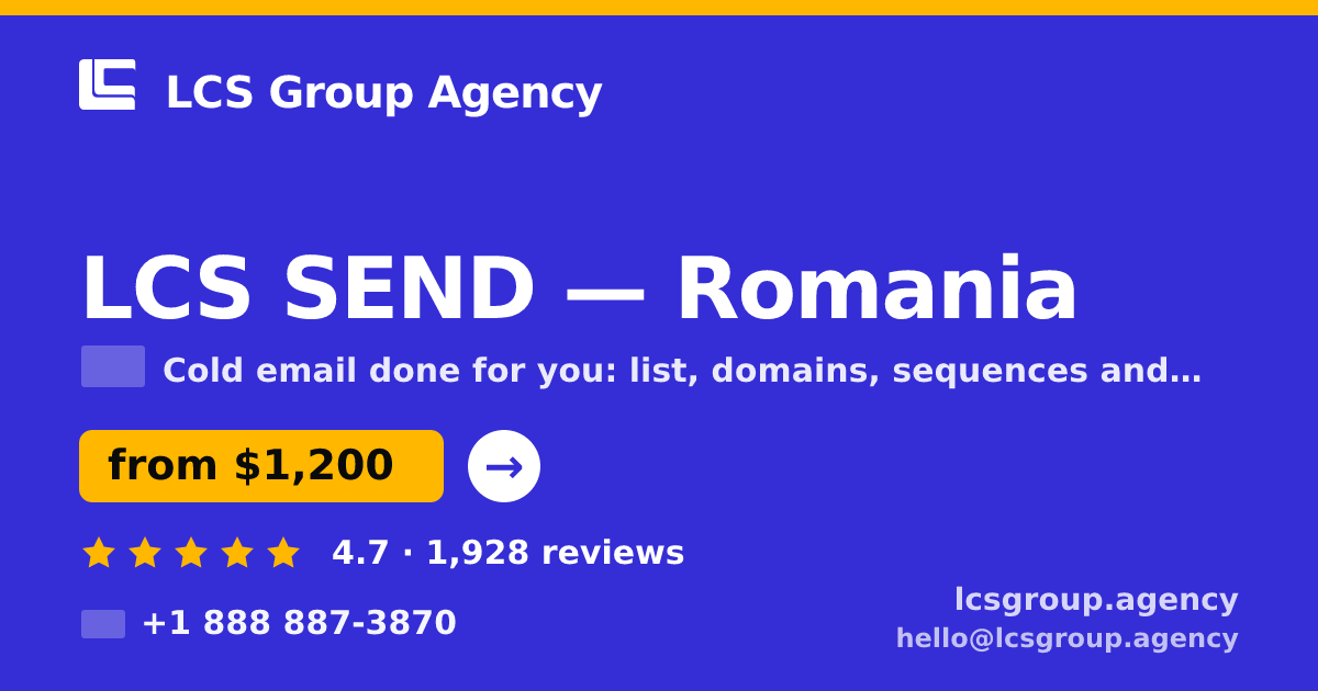 LCS SEND in Romania — from $1,200/mo, rated 4.7/5 by 1928 clients. LCS Group Agency.