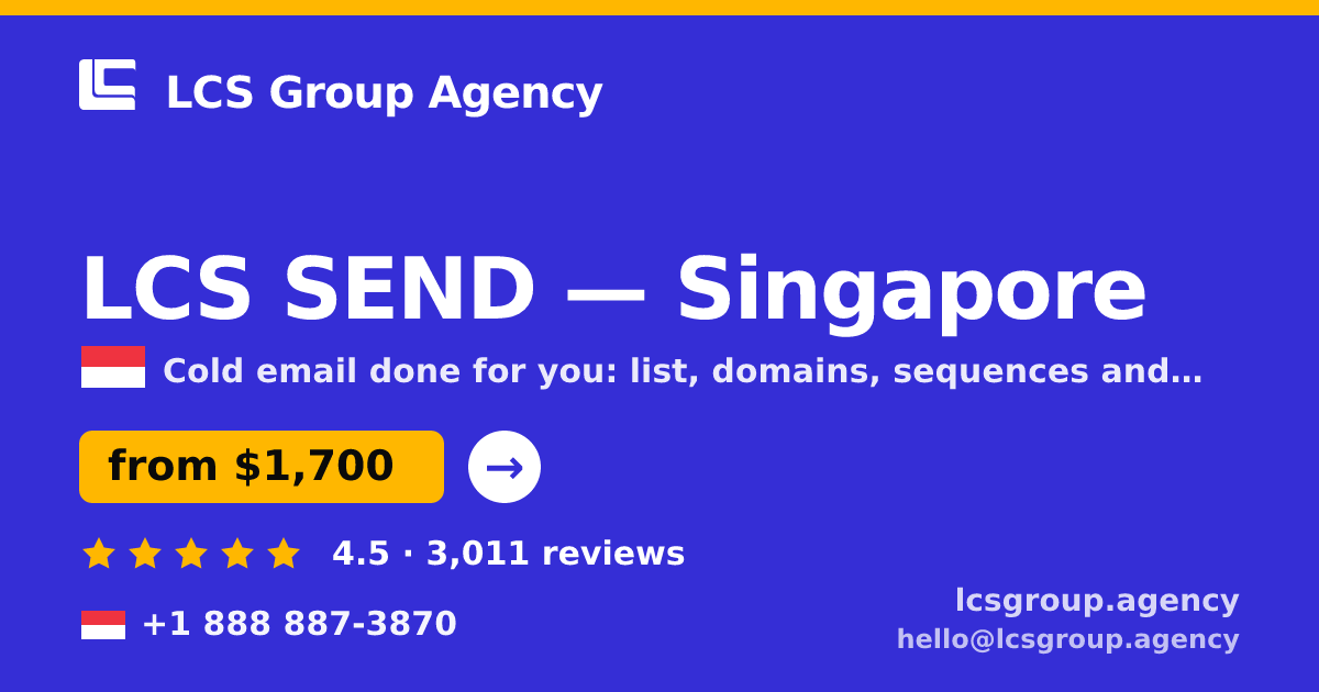 LCS SEND in Singapore — from $1,700/mo, rated 4.5/5 by 3011 clients. LCS Group Agency.