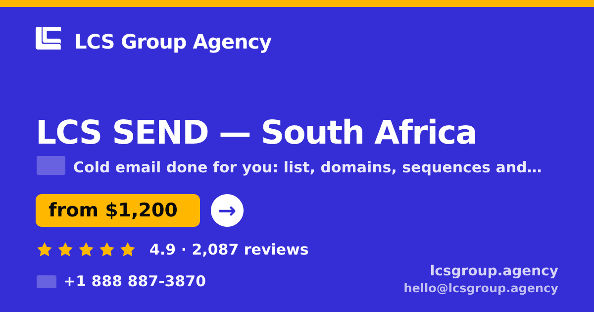 LCS SEND in South Africa — from $1,200/mo, rated 4.9/5 by 2087 clients. LCS Group Agency.