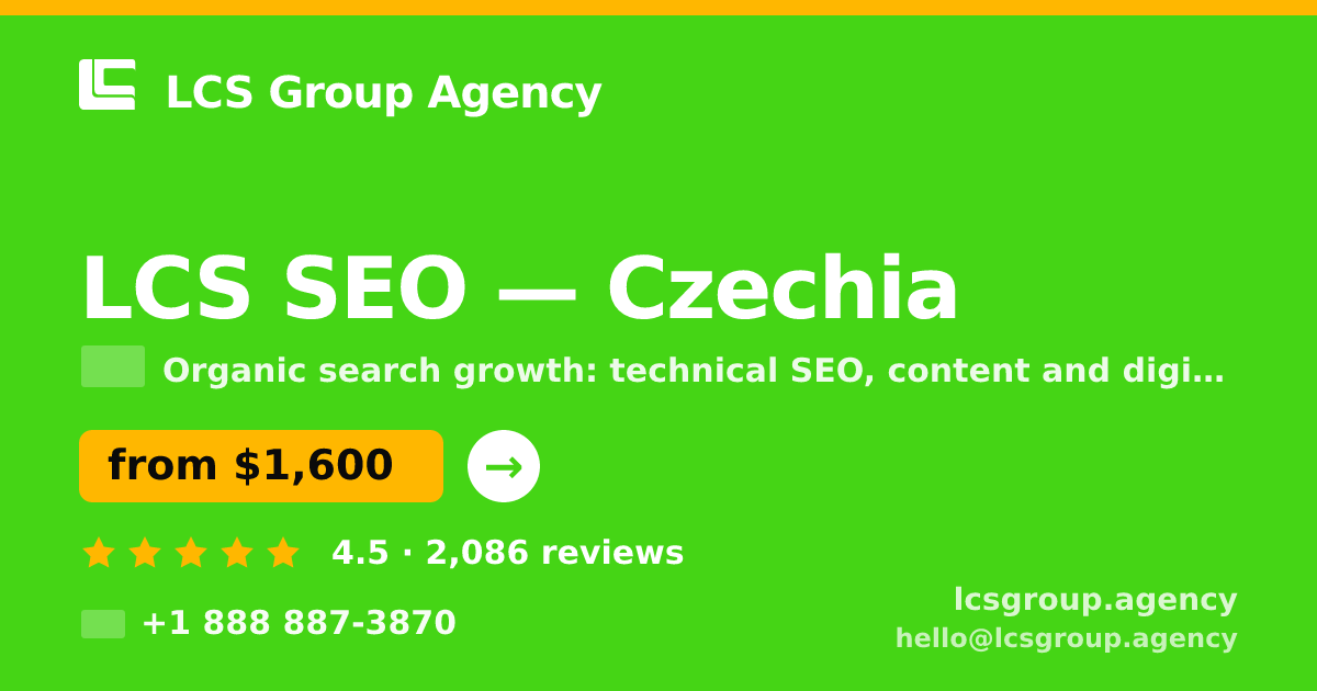 LCS SEO in Czechia — from $1,600/mo, rated 4.5/5 by 2086 clients. LCS Group Agency.