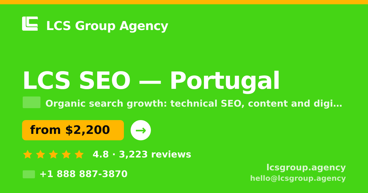 LCS SEO in Braga — from $1,500/mo, rated 4.5/5 by 1660 clients. LCS Group Agency.