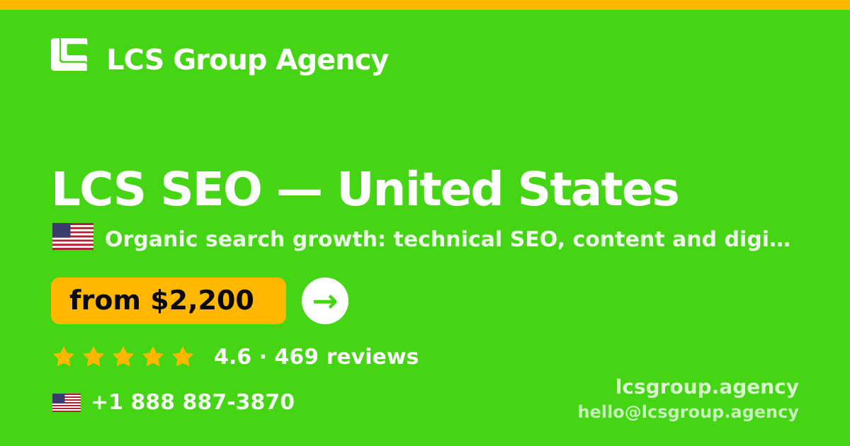 LCS SEO in United States — from $1,800/mo, rated 4.7/5 by 1848 clients. LCS Group Agency.