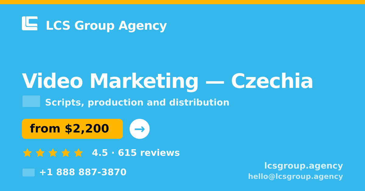 Video Marketing in Czechia — from $2,200, rated 4.5/5 by 615 clients. LCS Group Agency.