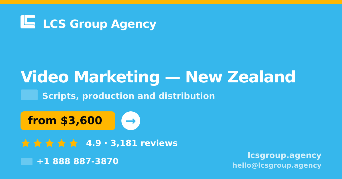 Video Marketing in Christchurch — from $3,600, rated 4.5/5 by 2935 clients. LCS Group Agency.