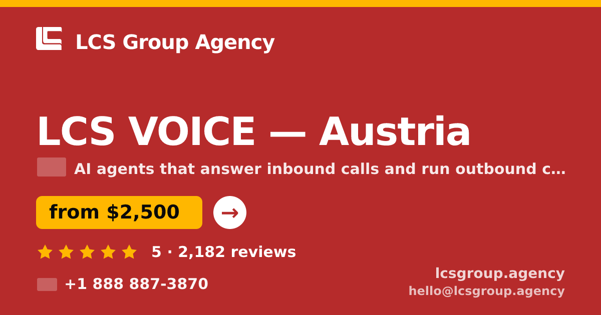 LCS VOICE in Vienna — from $3,300/mo, rated 4.6/5 by 715 clients. LCS Group Agency.