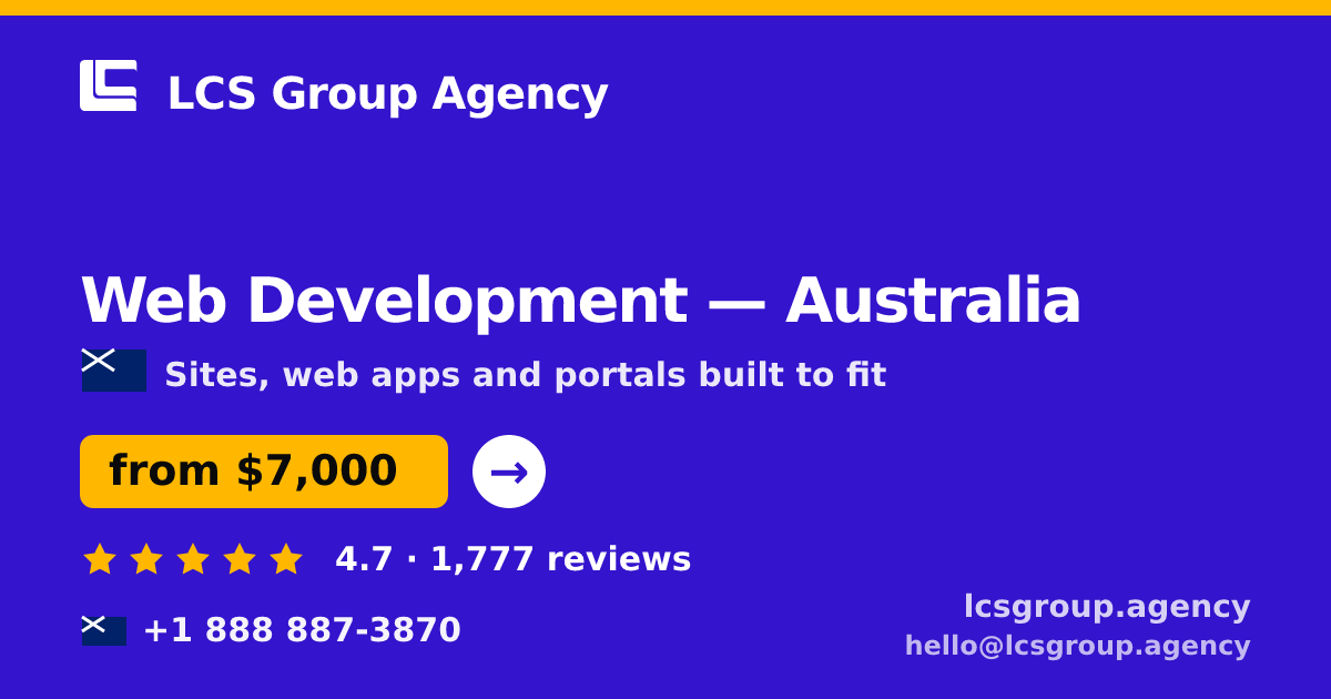 Web Development in Brisbane — from $7,200, rated 4.9/5 by 1384 clients. LCS Group Agency.